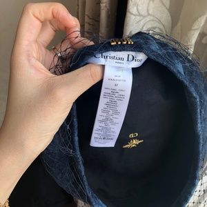 Dior Accessories - Blue Women's Cotton with Veil Hat Dior Accessories - Blue Women's Cotton with Veil Hat